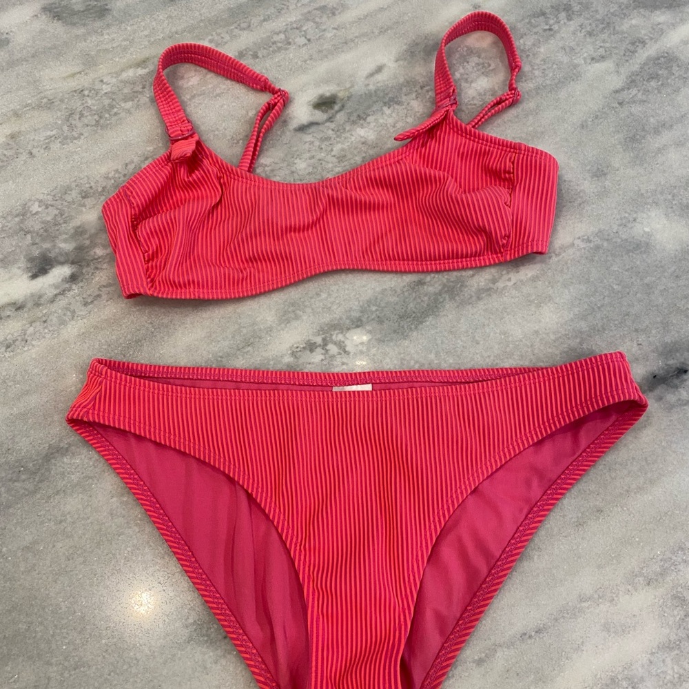 Electric Pink and Coral Bikini